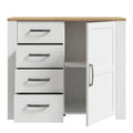 Bohol 1 Door 4 Drawer Chest in Riviera Oak/White - image 4