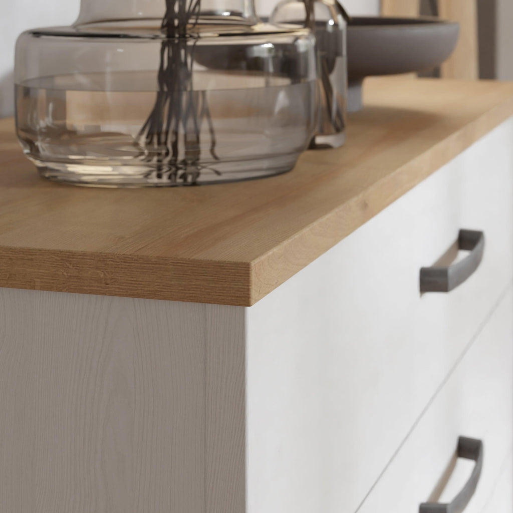 Bohol 5 Drawer Narrow Chest in Riviera Oak/White - image 7