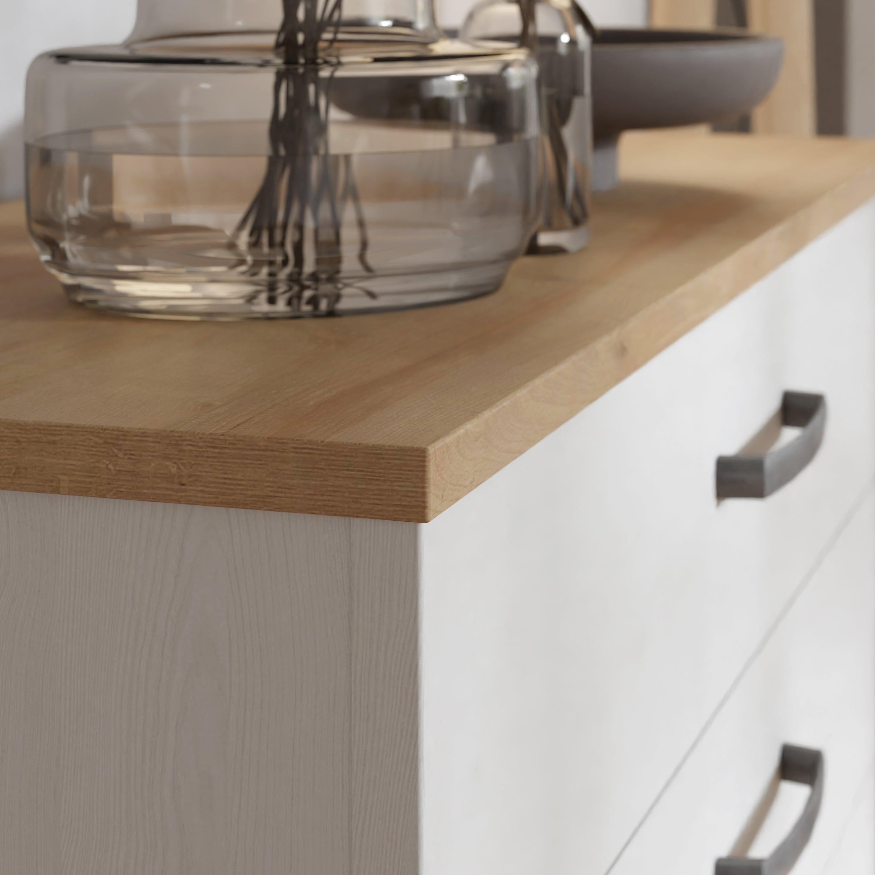 Bohol 5 Drawer Narrow Chest in Riviera Oak/White - image 7