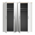 Bohol 2 Door 2 Mirrored Door Wardrobe in Riviera Oak/White - image 4