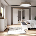 Bohol 2 Door 2 Mirrored Door Wardrobe in Riviera Oak/White - image 5