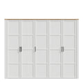 Bohol 5 Door Wardrobe in Riviera Oak/White - image 2