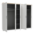 Bohol 5 Door Wardrobe in Riviera Oak/White - image 3