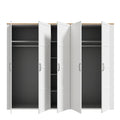 Bohol 5 Door Wardrobe in Riviera Oak/White - image 4