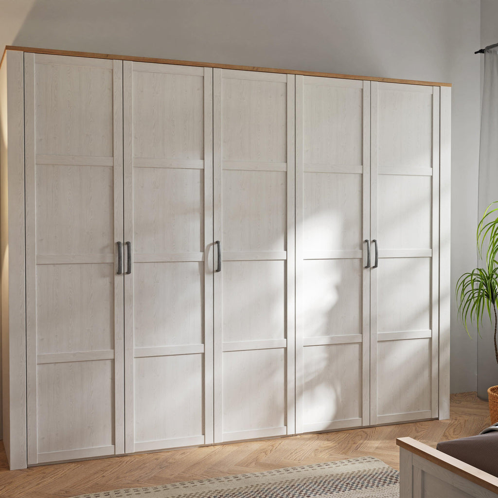 Bohol 5 Door Wardrobe in Riviera Oak/White - image 6