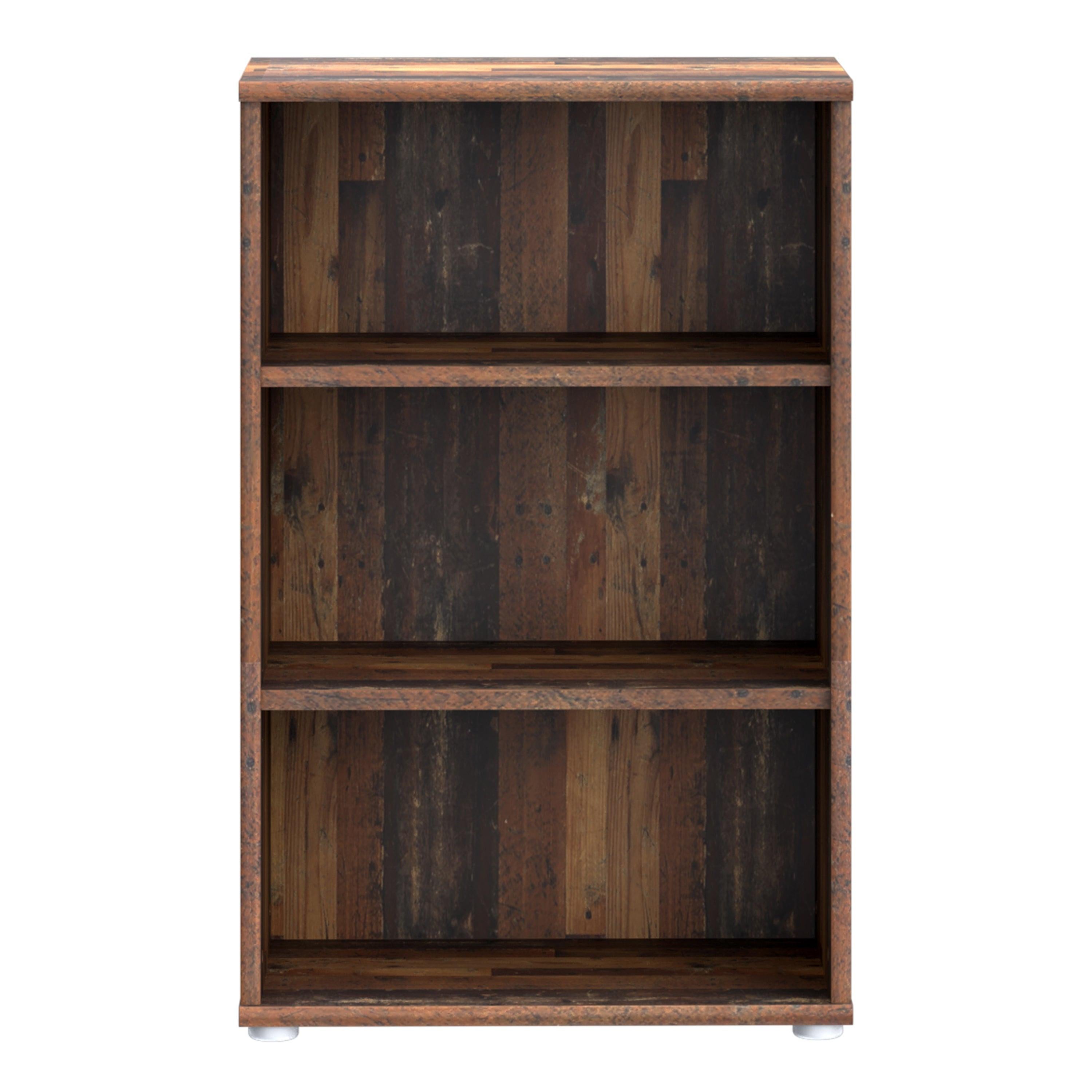 Essential Low Narrow 2 Shelf Bookcase in Vintage Oak - image 2