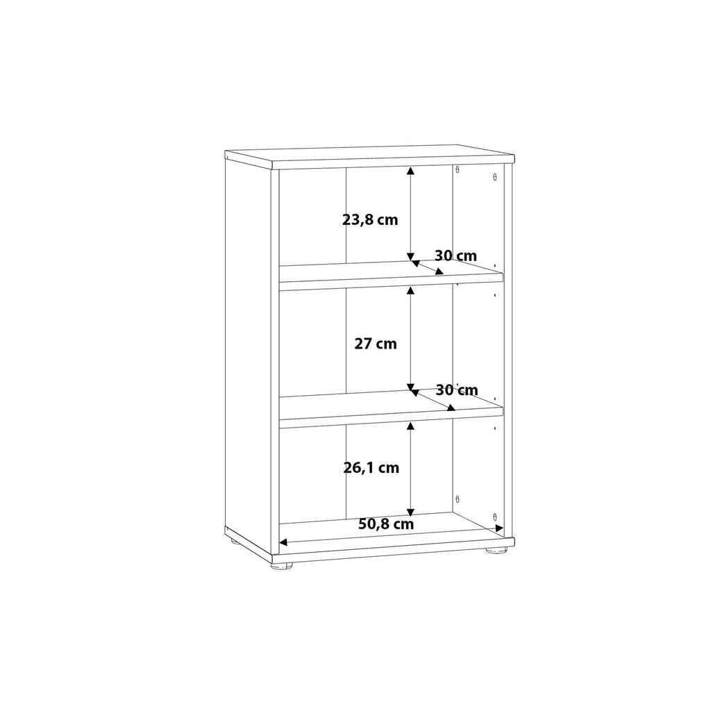 Essential Low Narrow 2 Shelf Bookcase in Vintage Oak - image 7