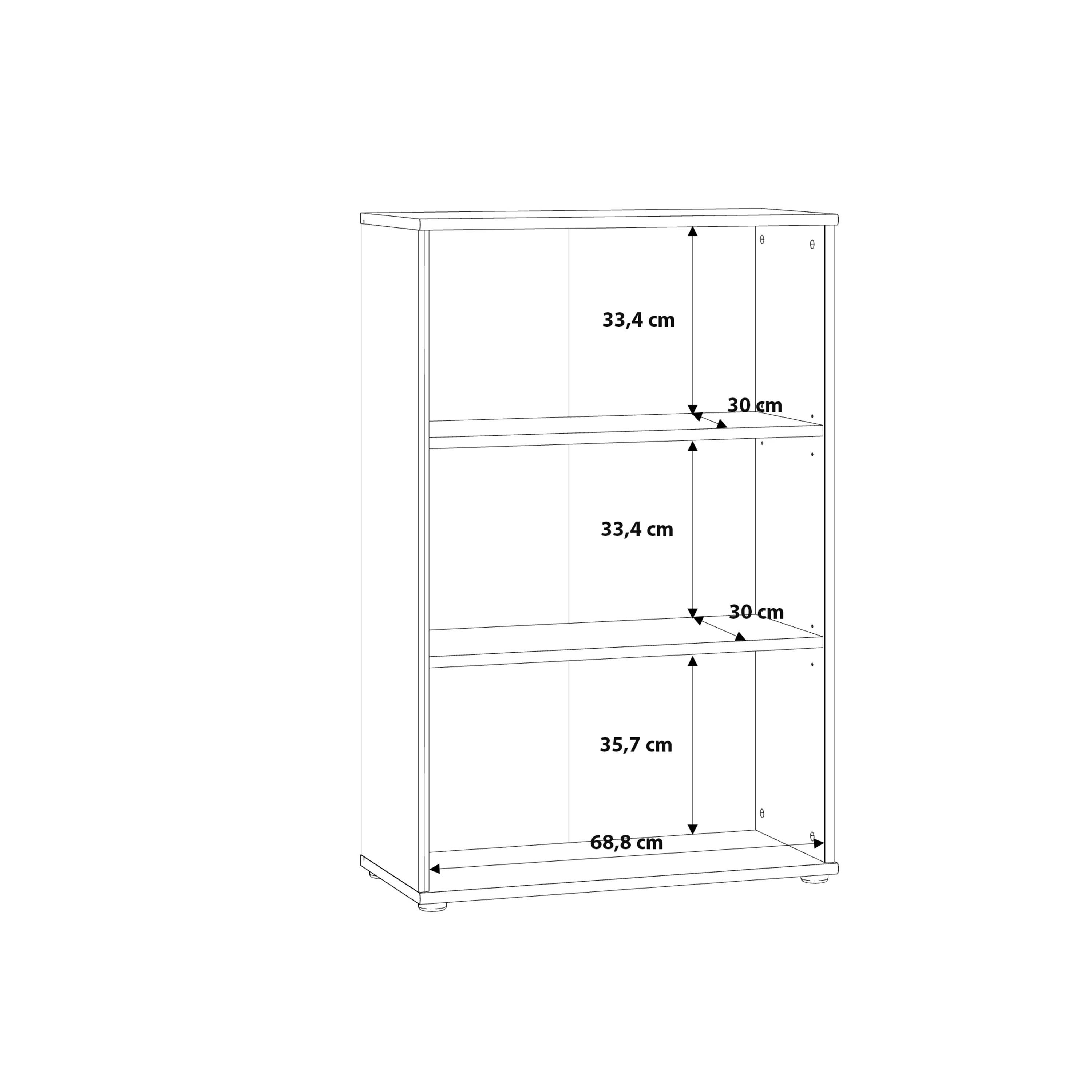 Essential Tall Wide 2 Shelf Bookcase in Vintage Oak - image 7