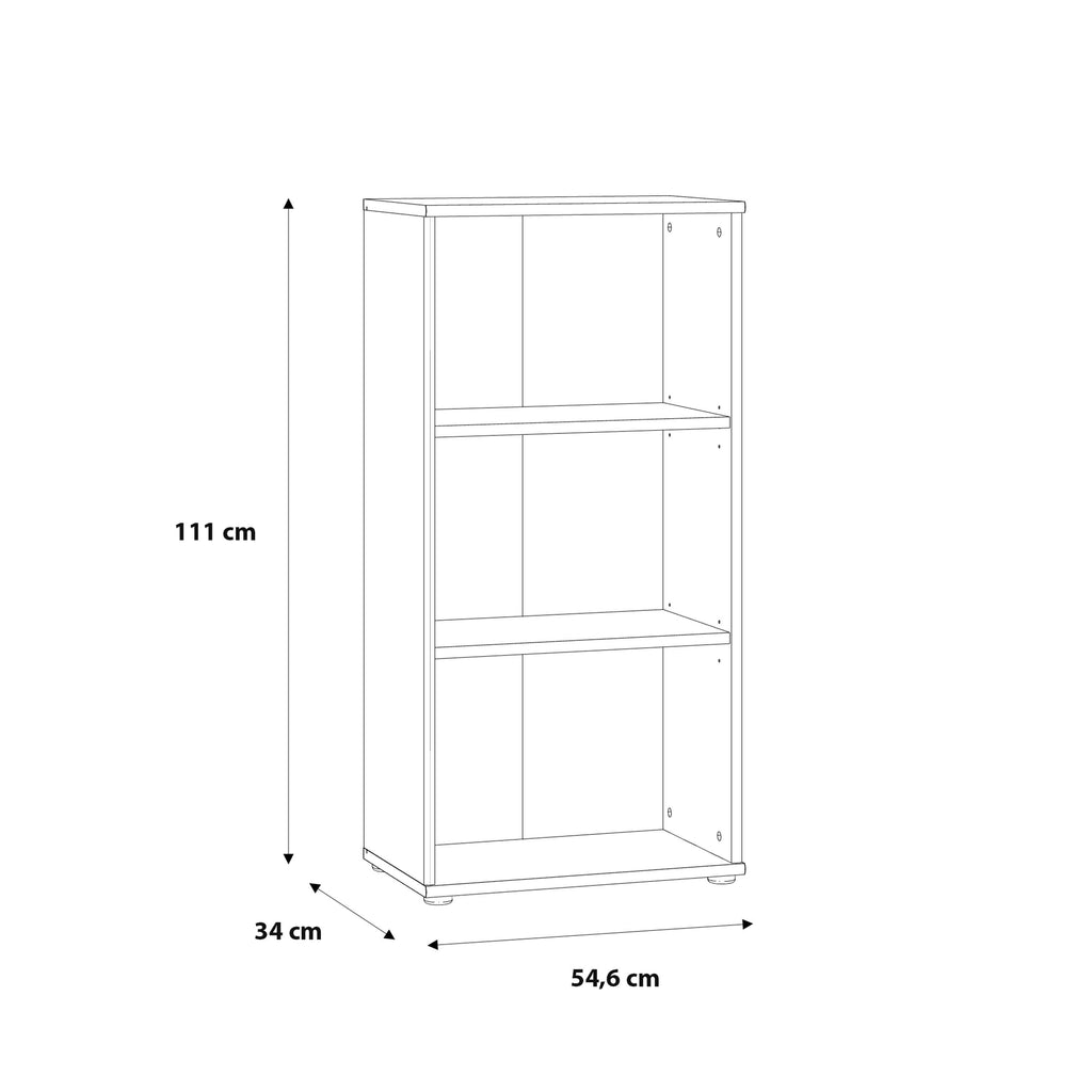 Essential Tall Narrow 2 Shelf Bookcase in Vintage Oak - image 6