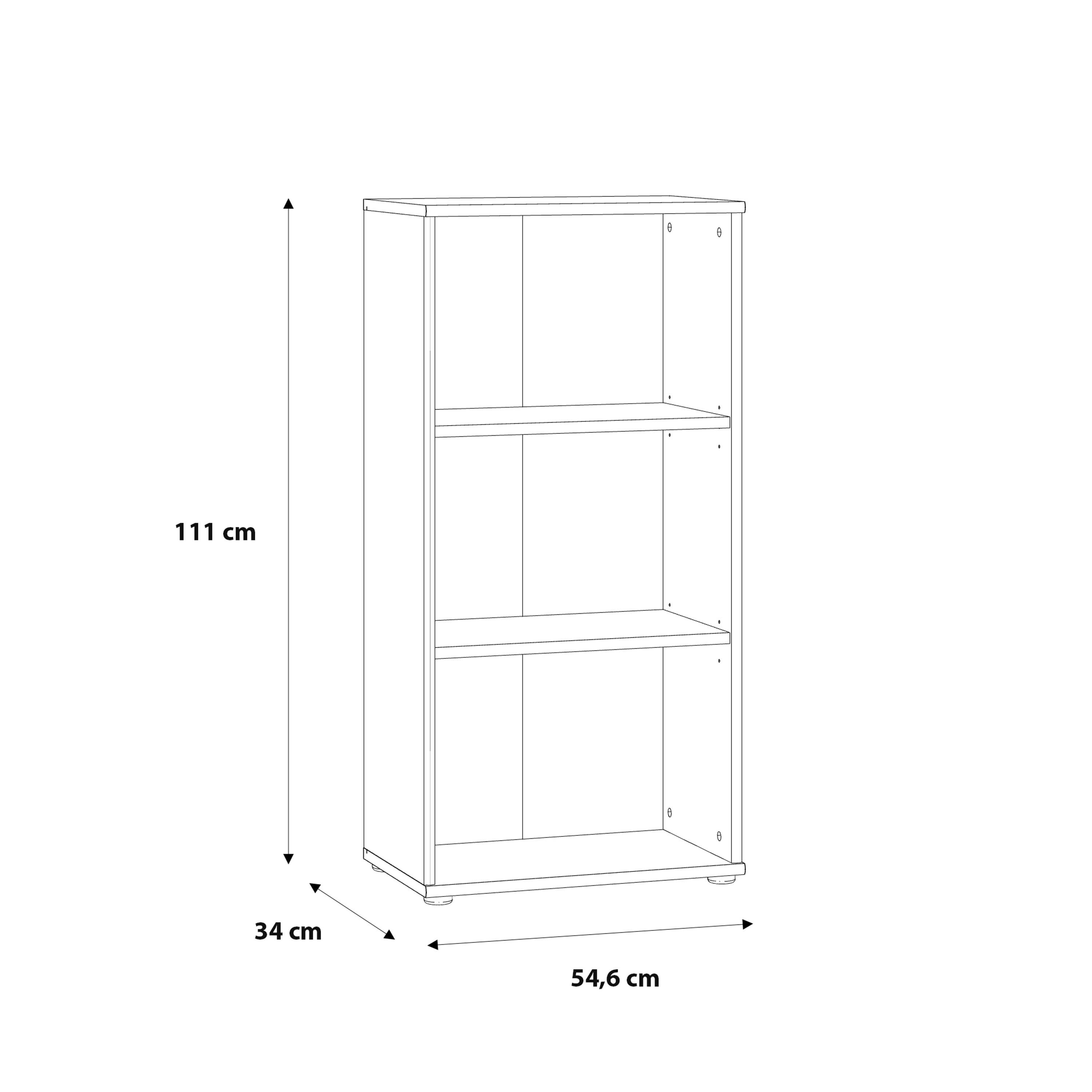 Essential Tall Narrow 2 Shelf Bookcase in Vintage Oak - image 6