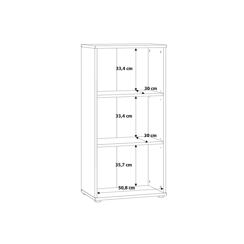 Essential Tall Narrow 2 Shelf Bookcase in Vintage Oak - image 7