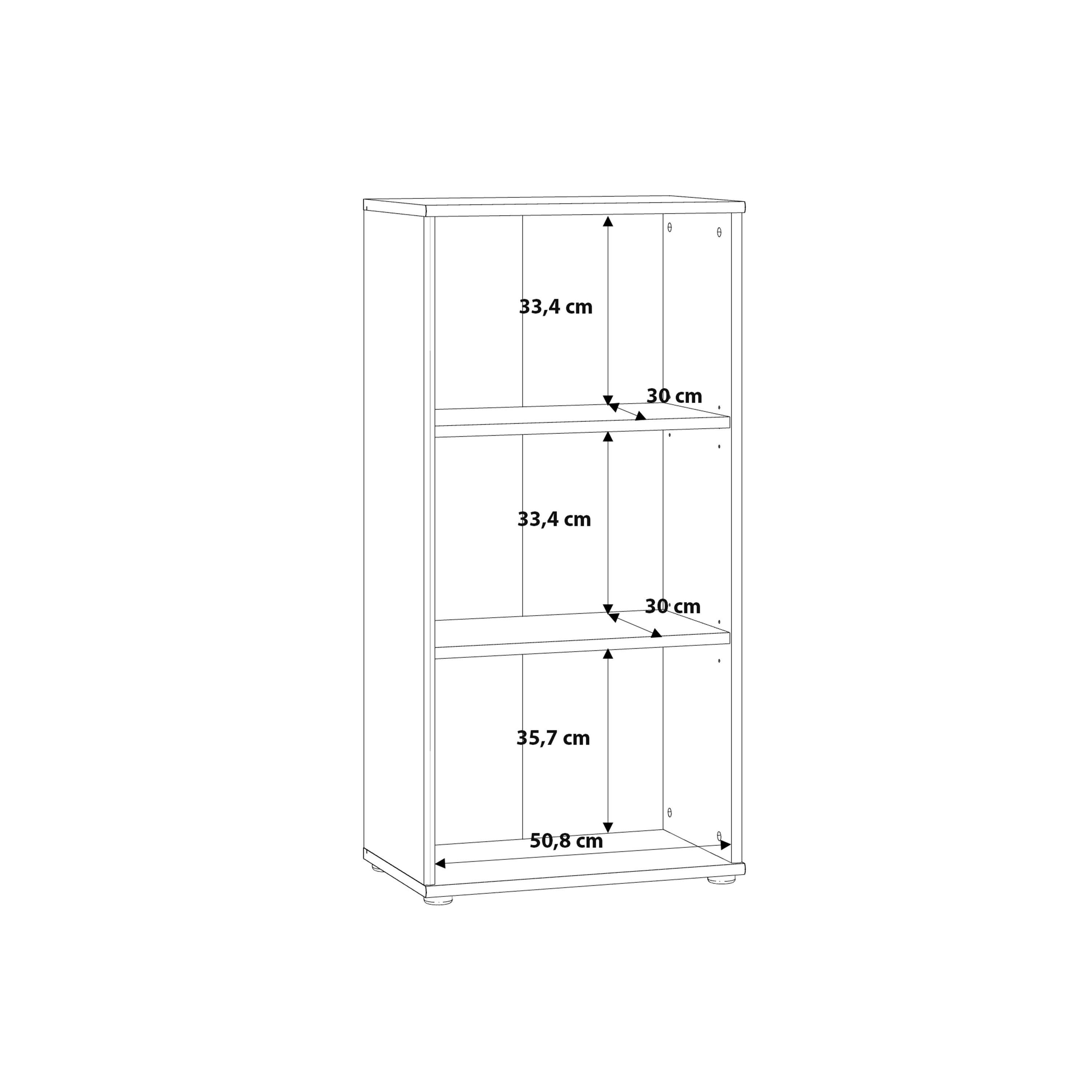Essential Tall Narrow 2 Shelf Bookcase in Vintage Oak - image 7