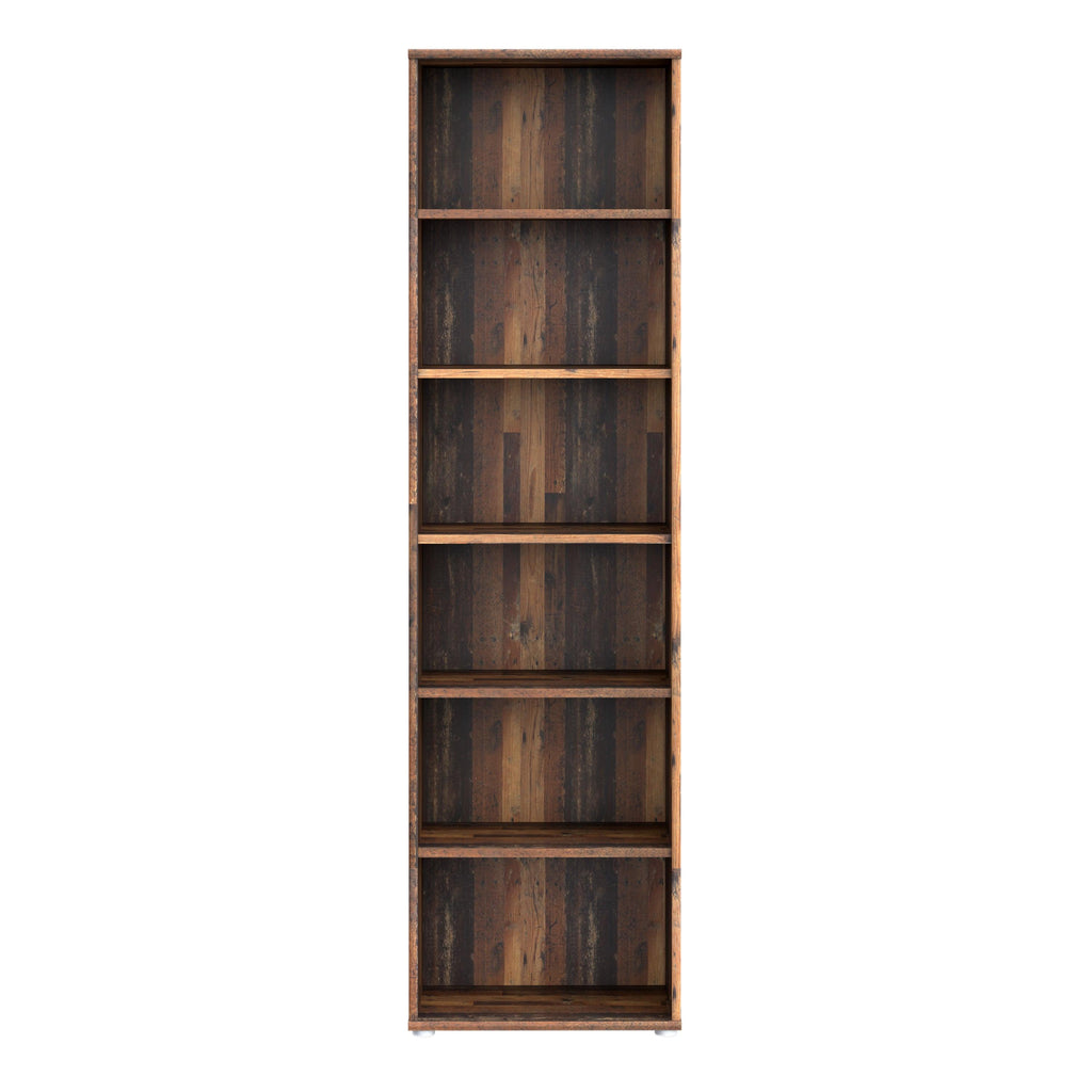 Essential Narrow 5 Shelf Bookcase in Vintage Oak - image 2