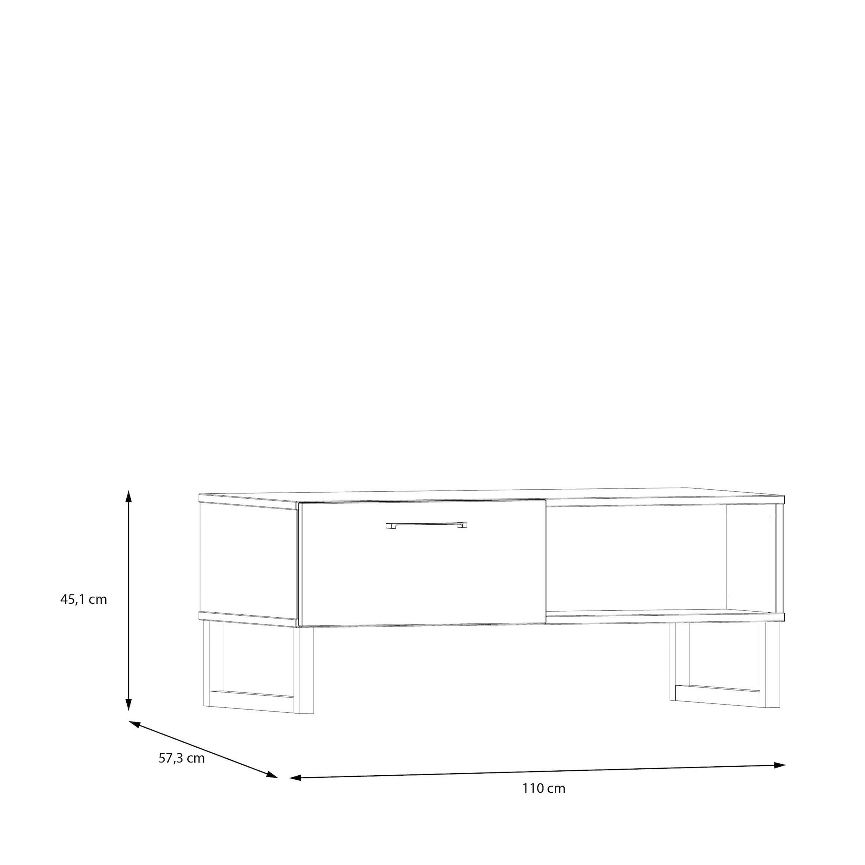 Sali 1 Drawer Coffee Table in Light Grey - image 7
