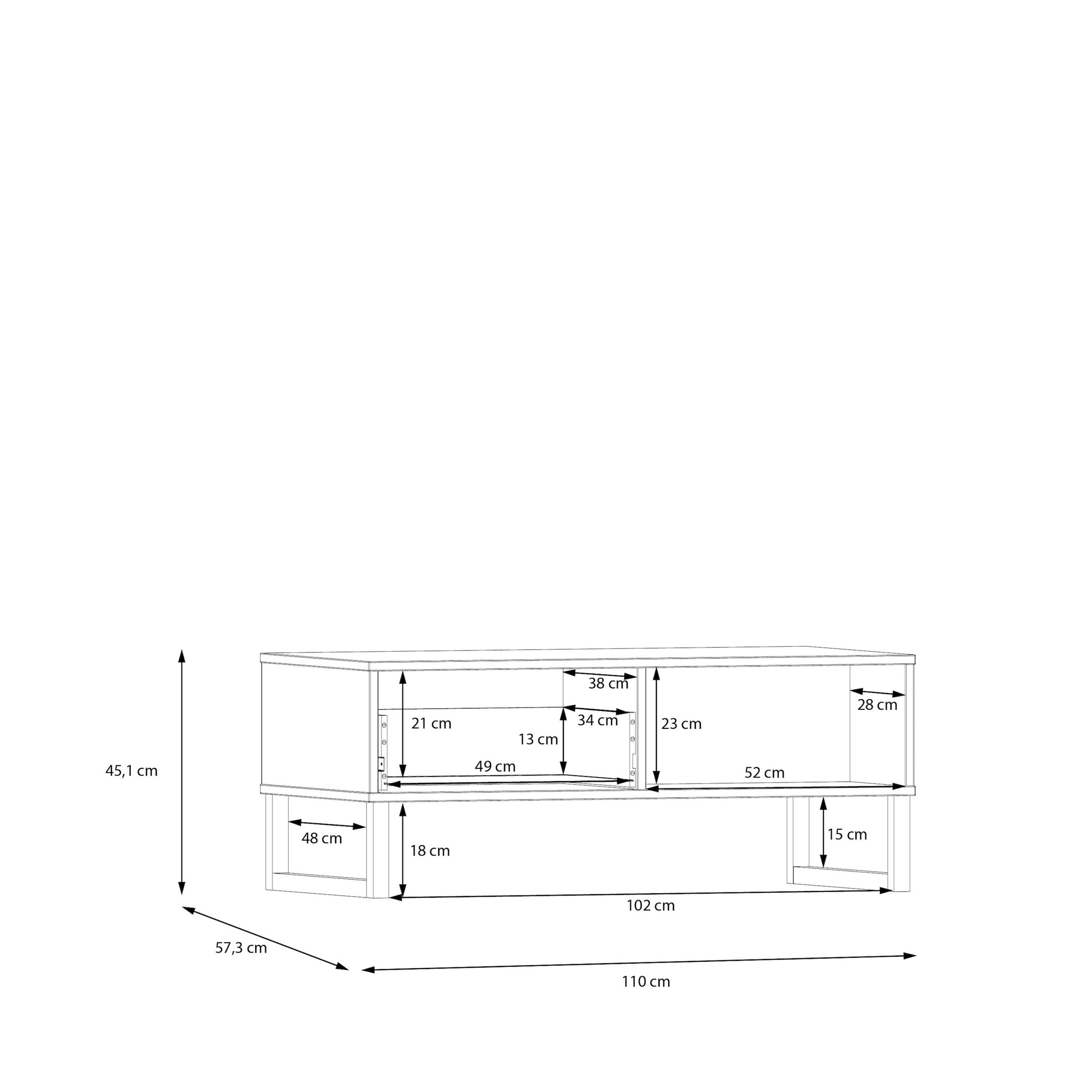 Sali 1 Drawer Coffee Table in Light Grey - image 8