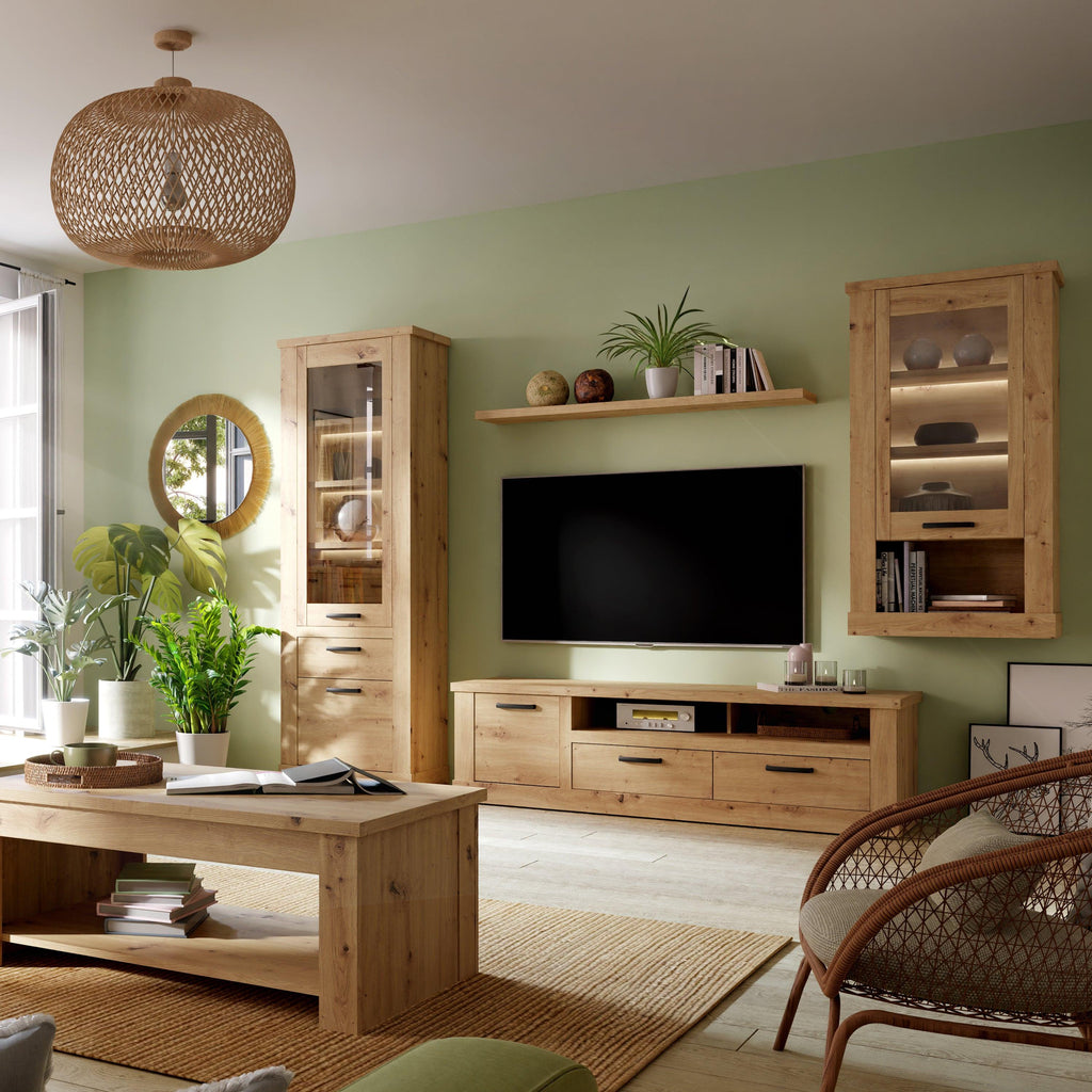 Corona 140cm Wall Shelf in Artisan Oak - image 3