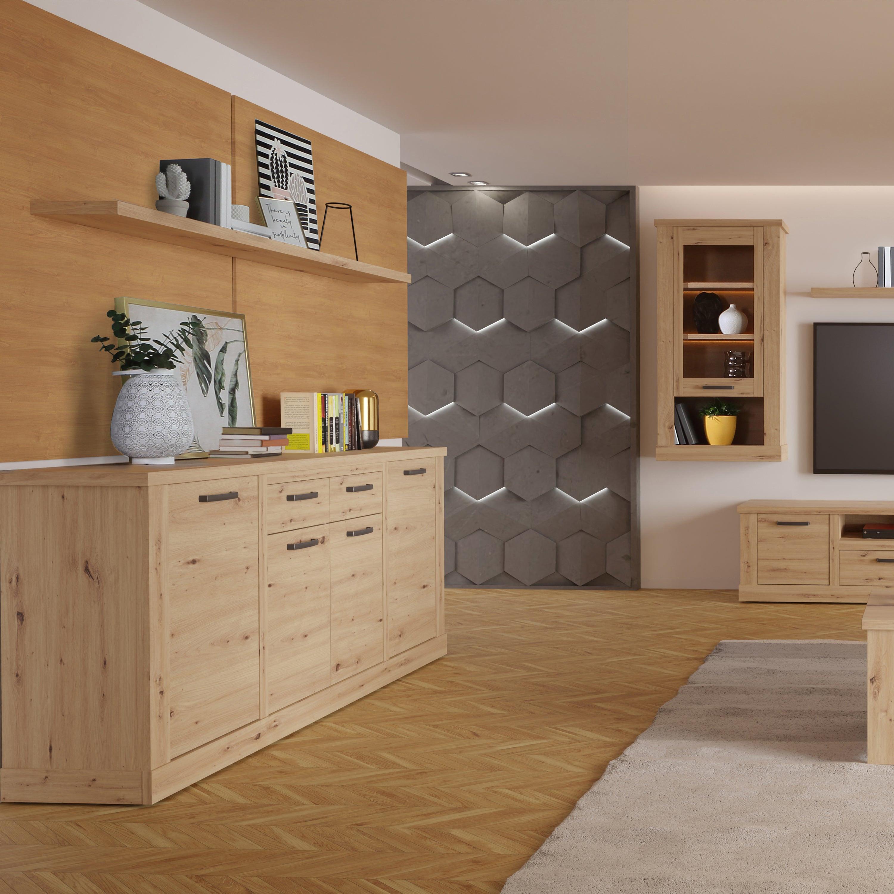 Corona 200cm Wall Shelf in Artisan Oak - image 3