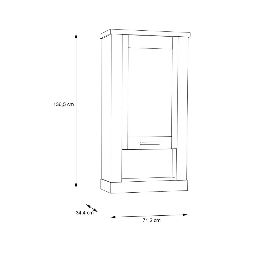Corona Wall Display cabinet in Artisan Oak - image 8