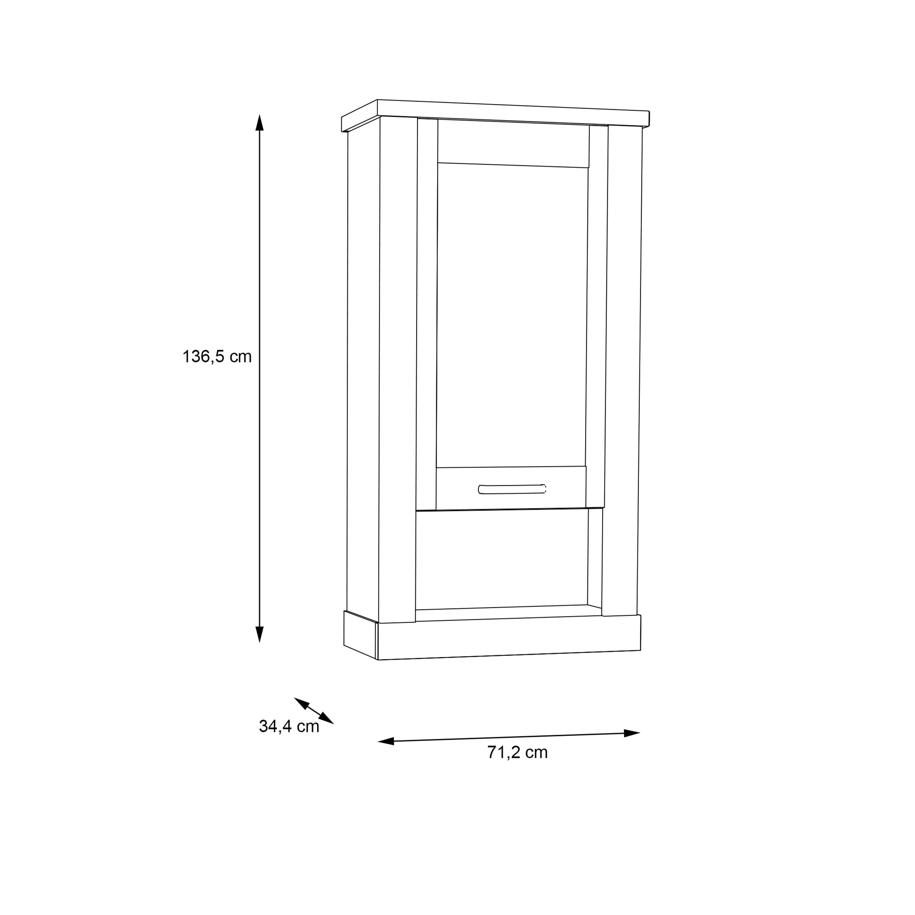 Corona Wall Display cabinet in Artisan Oak - image 8