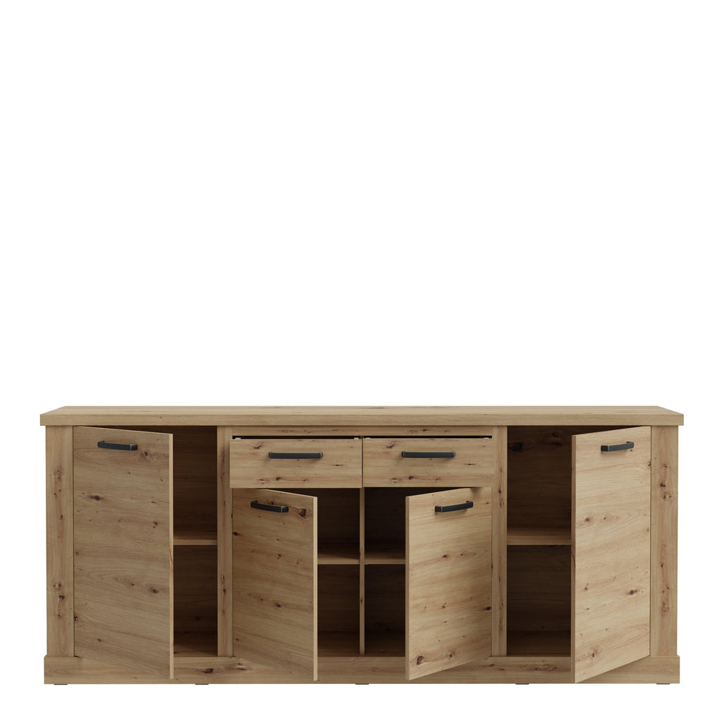Corona 4 Door 2 Drawer Sideboard in Artisan Oak - image 4