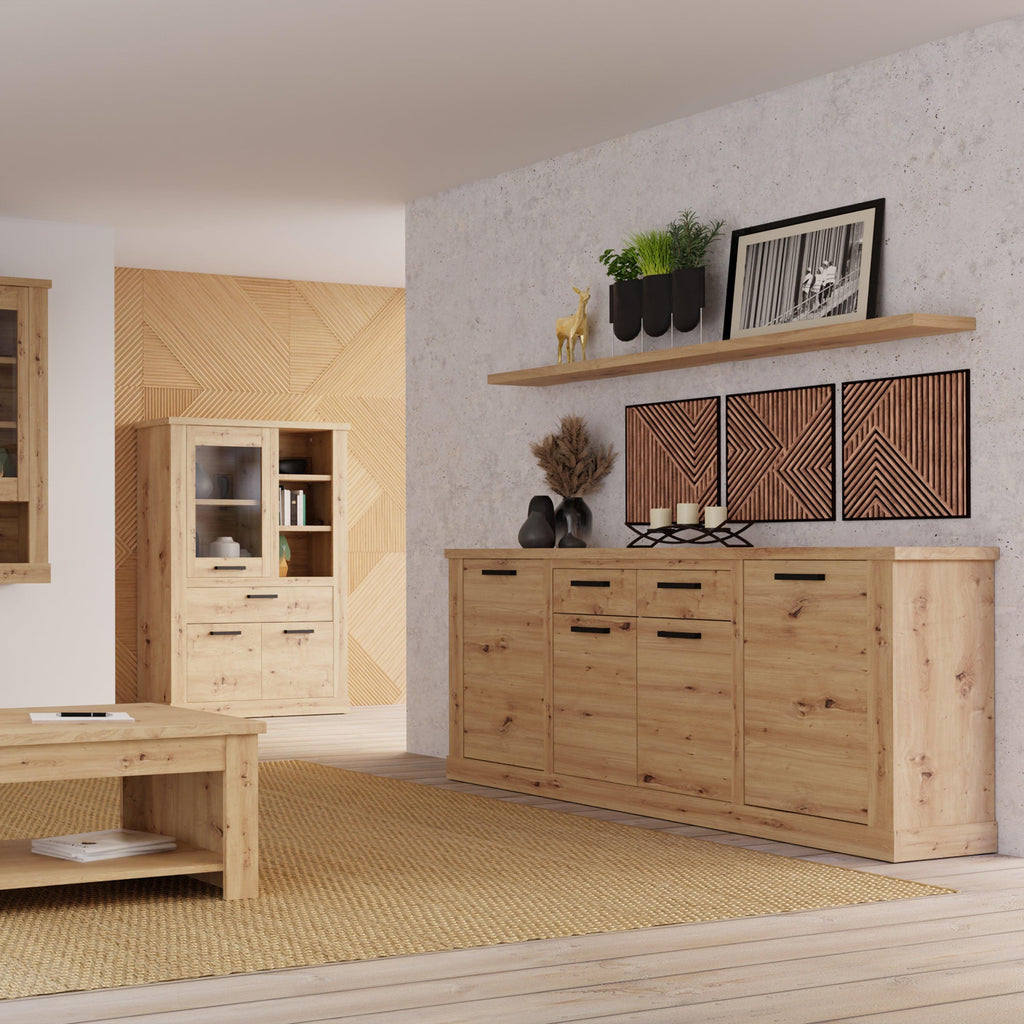 Corona 4 Door 2 Drawer Sideboard in Artisan Oak - image 6