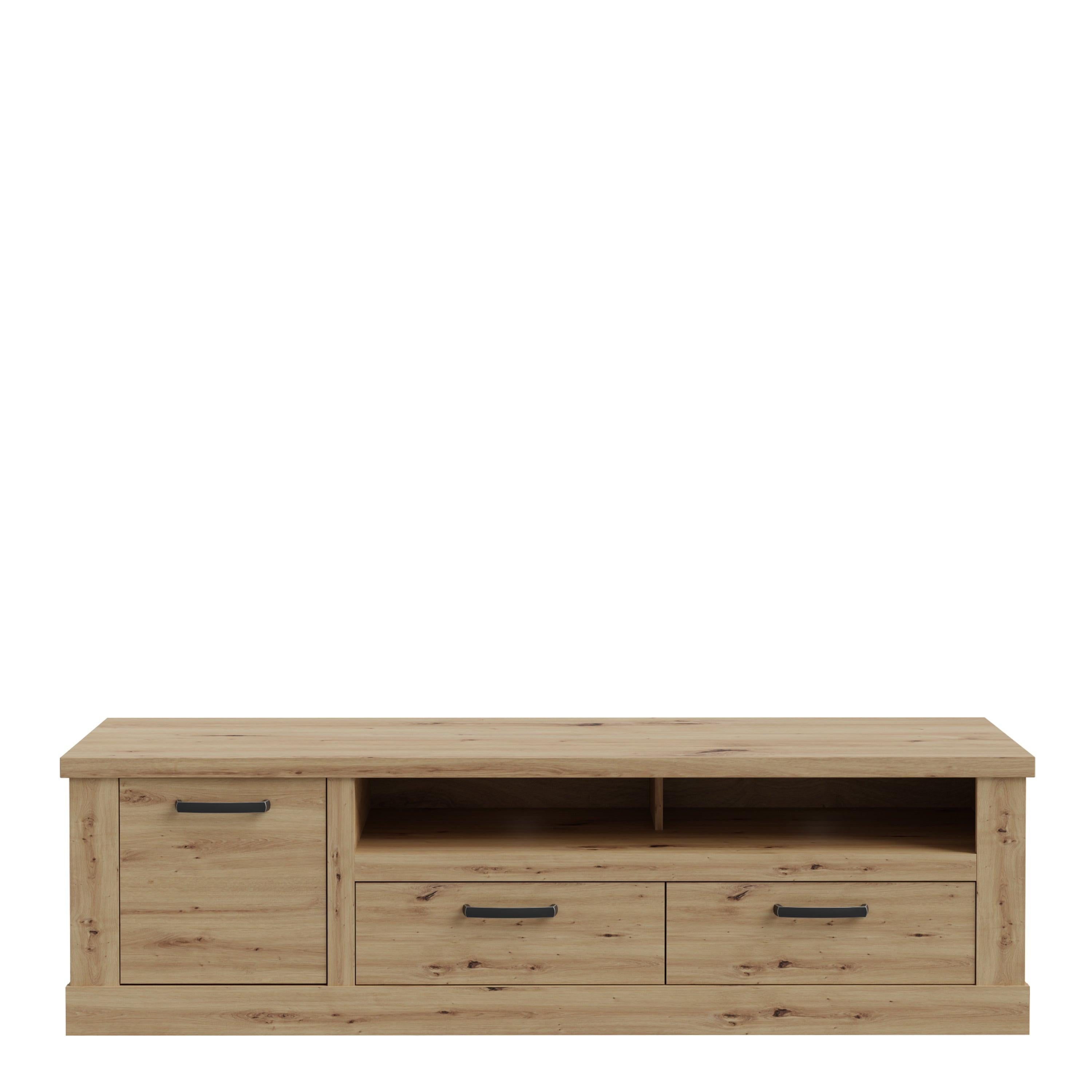 Corona 2 Drawer 1 Door Coffee TV Unit in Artisan Oak - image 2