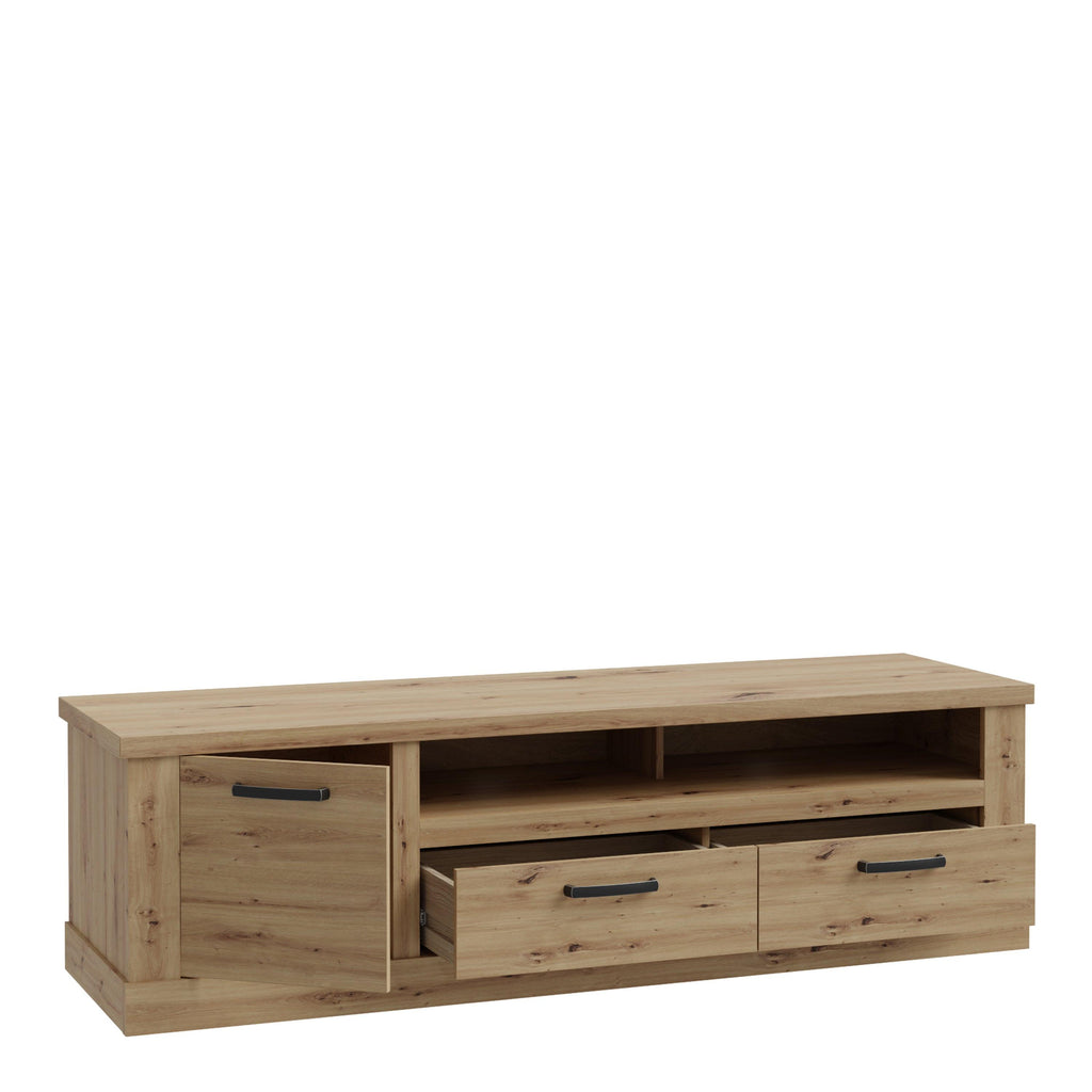 Corona 2 Drawer 1 Door Coffee TV Unit in Artisan Oak - image 3