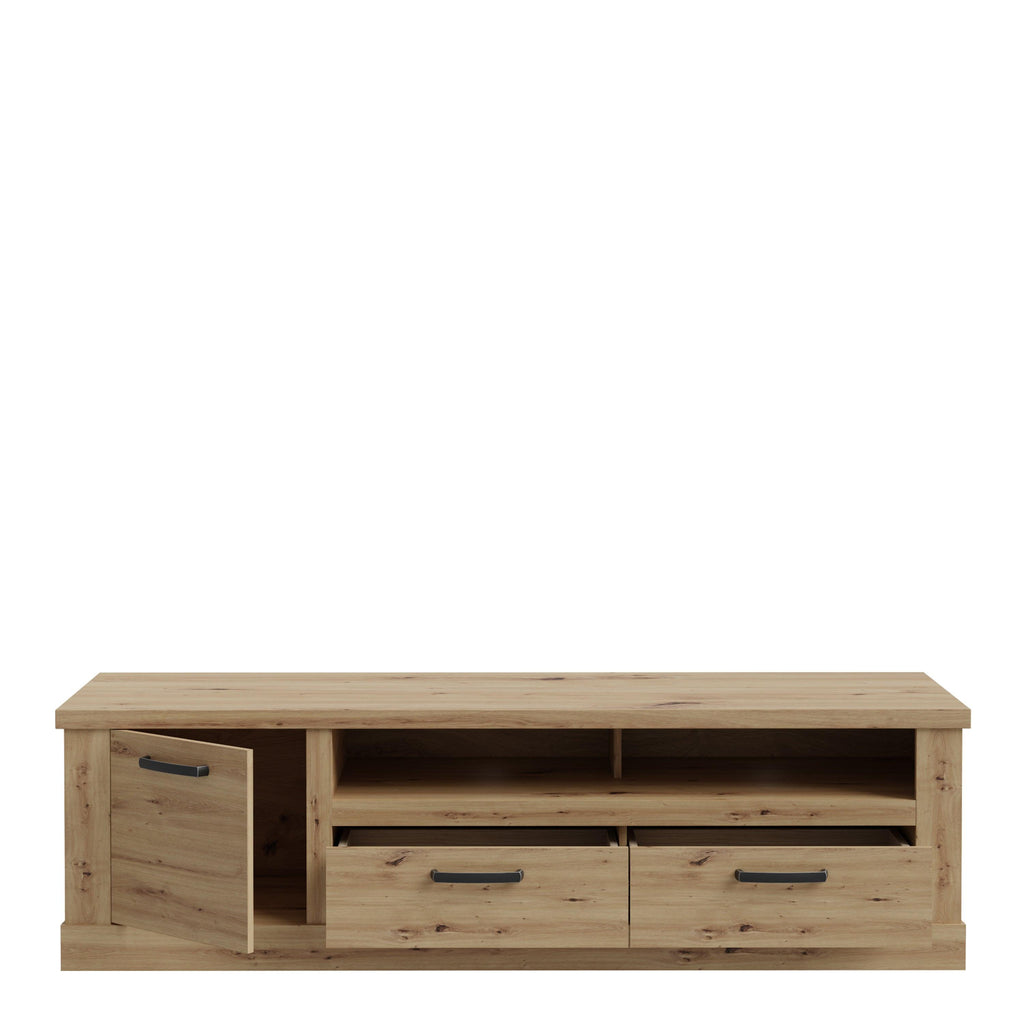 Corona 2 Drawer 1 Door Coffee TV Unit in Artisan Oak - image 4