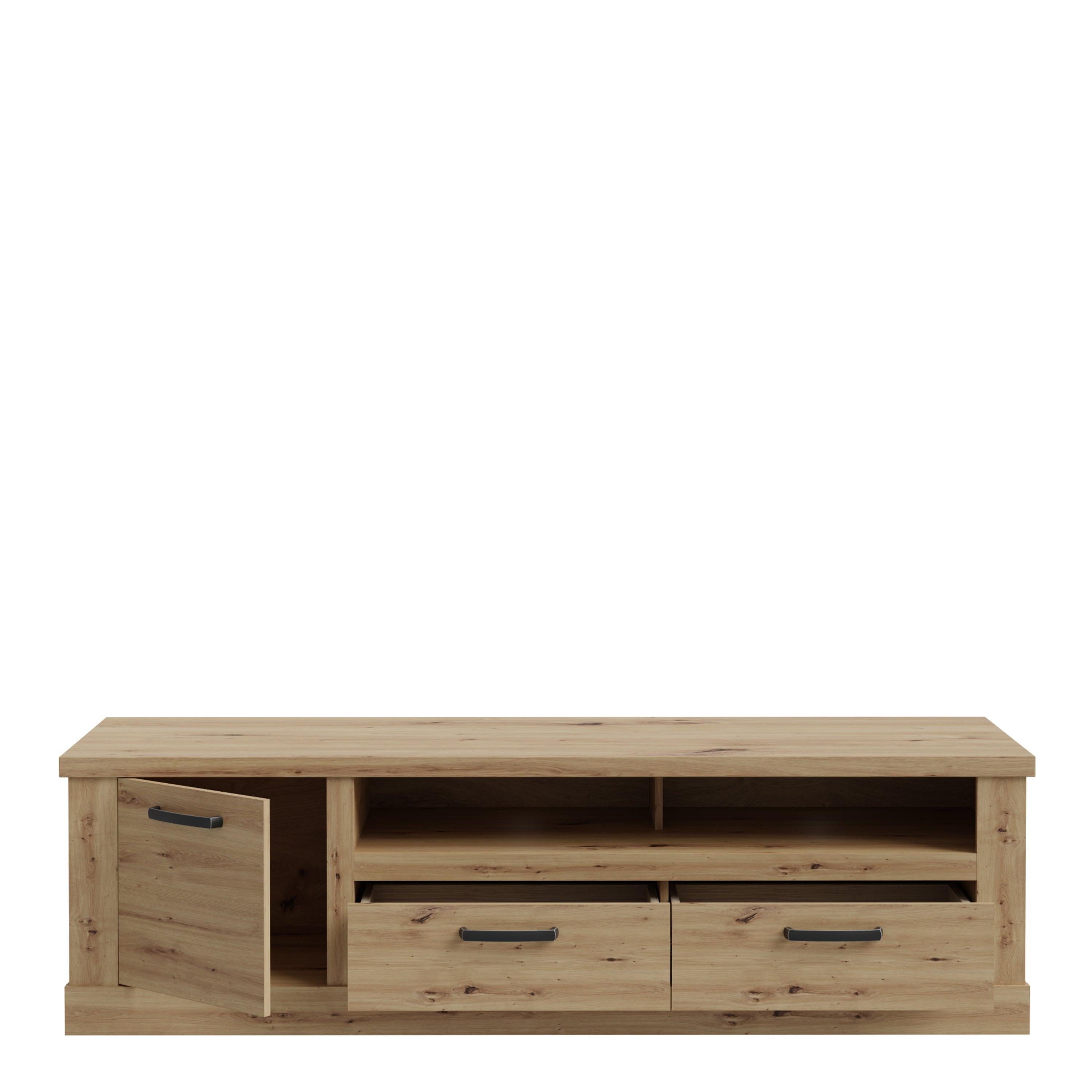 Corona 2 Drawer 1 Door Coffee TV Unit in Artisan Oak - image 4