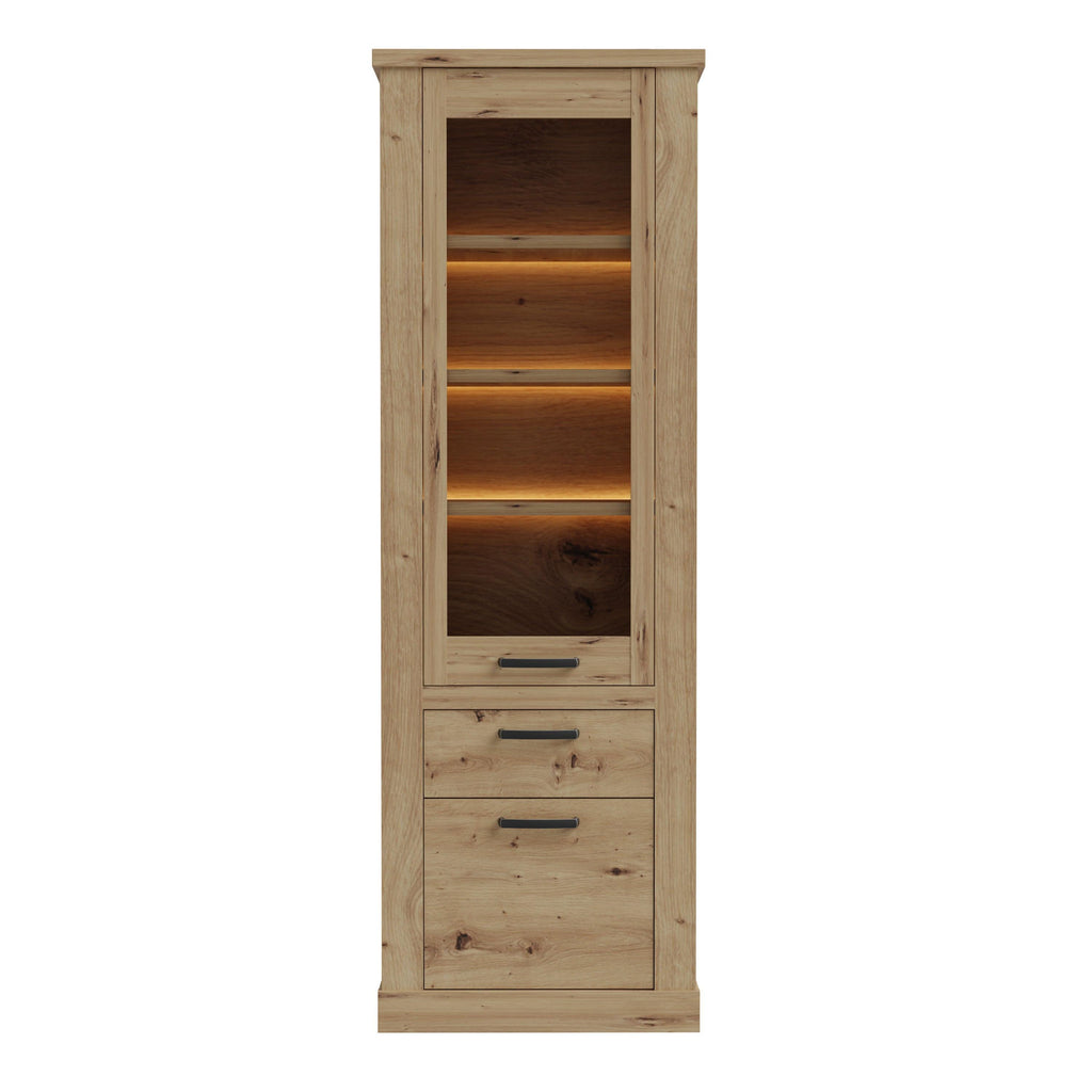 Corona Narrow Display Cabinet in Artisan Oak - image 2