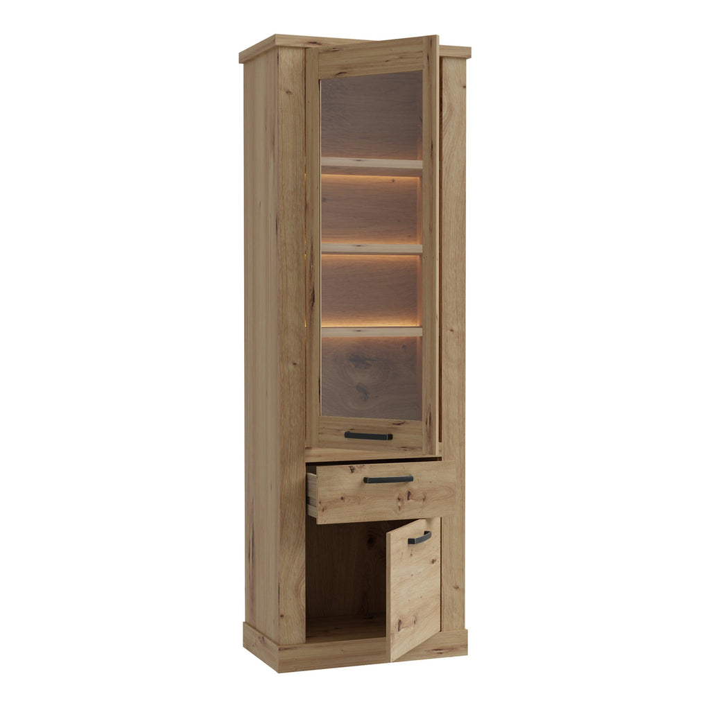 Corona Narrow Display Cabinet in Artisan Oak - image 3