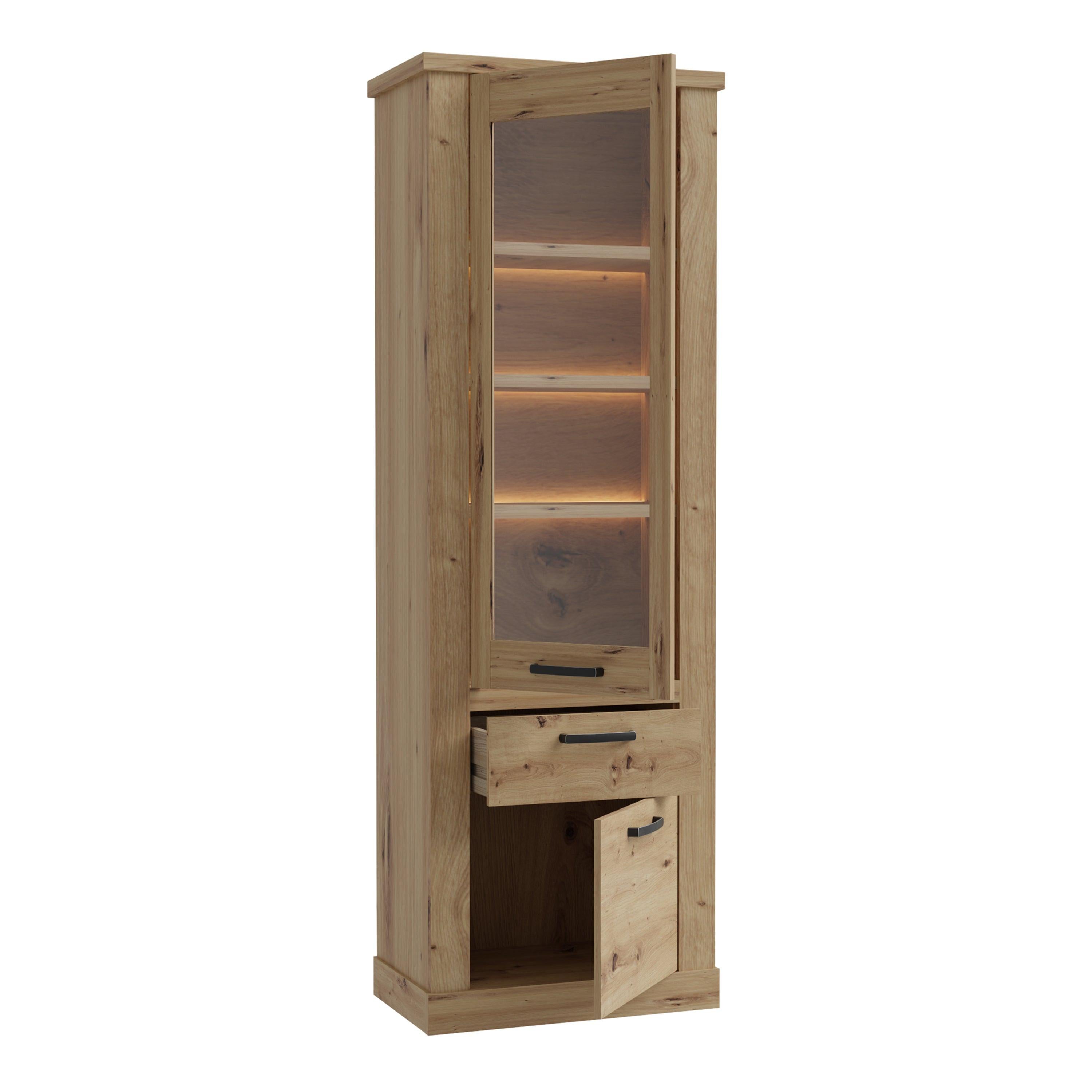 Corona Narrow Display Cabinet in Artisan Oak - image 3