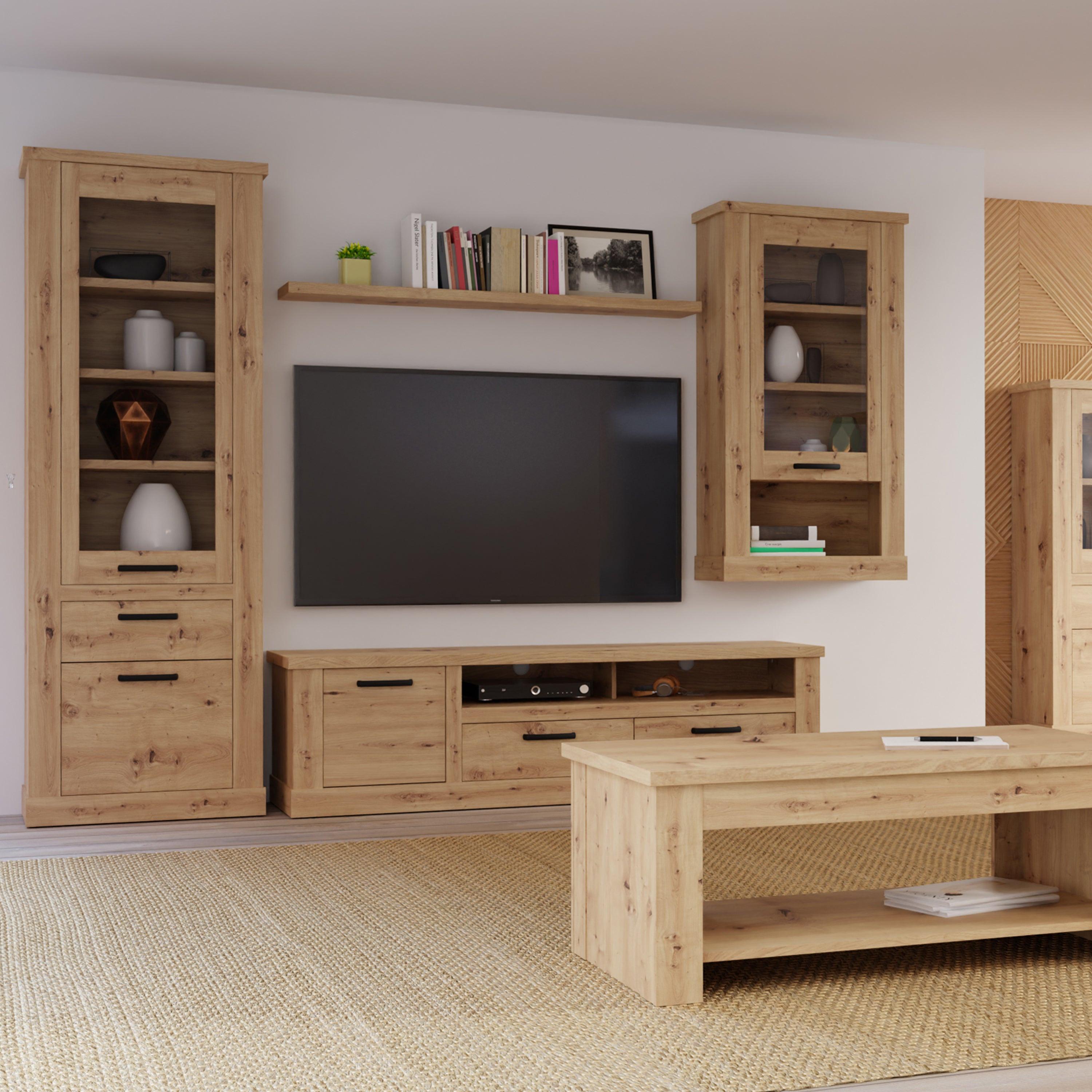 Corona Narrow Display Cabinet in Artisan Oak - image 6