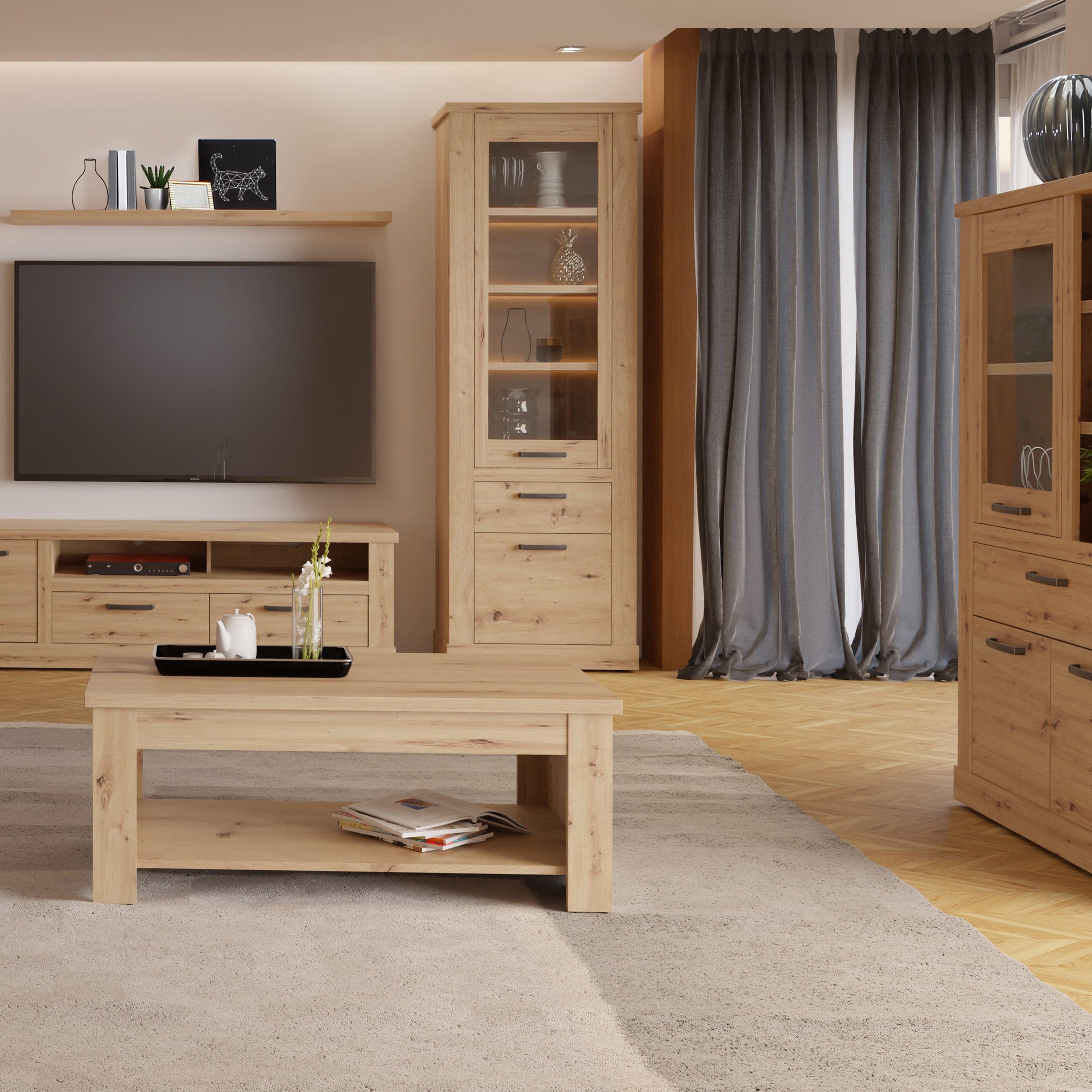 Corona Narrow Display Cabinet in Artisan Oak - image 7