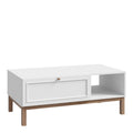 Wensley 1 Drawer Coffee Table in Light Grey and Oak