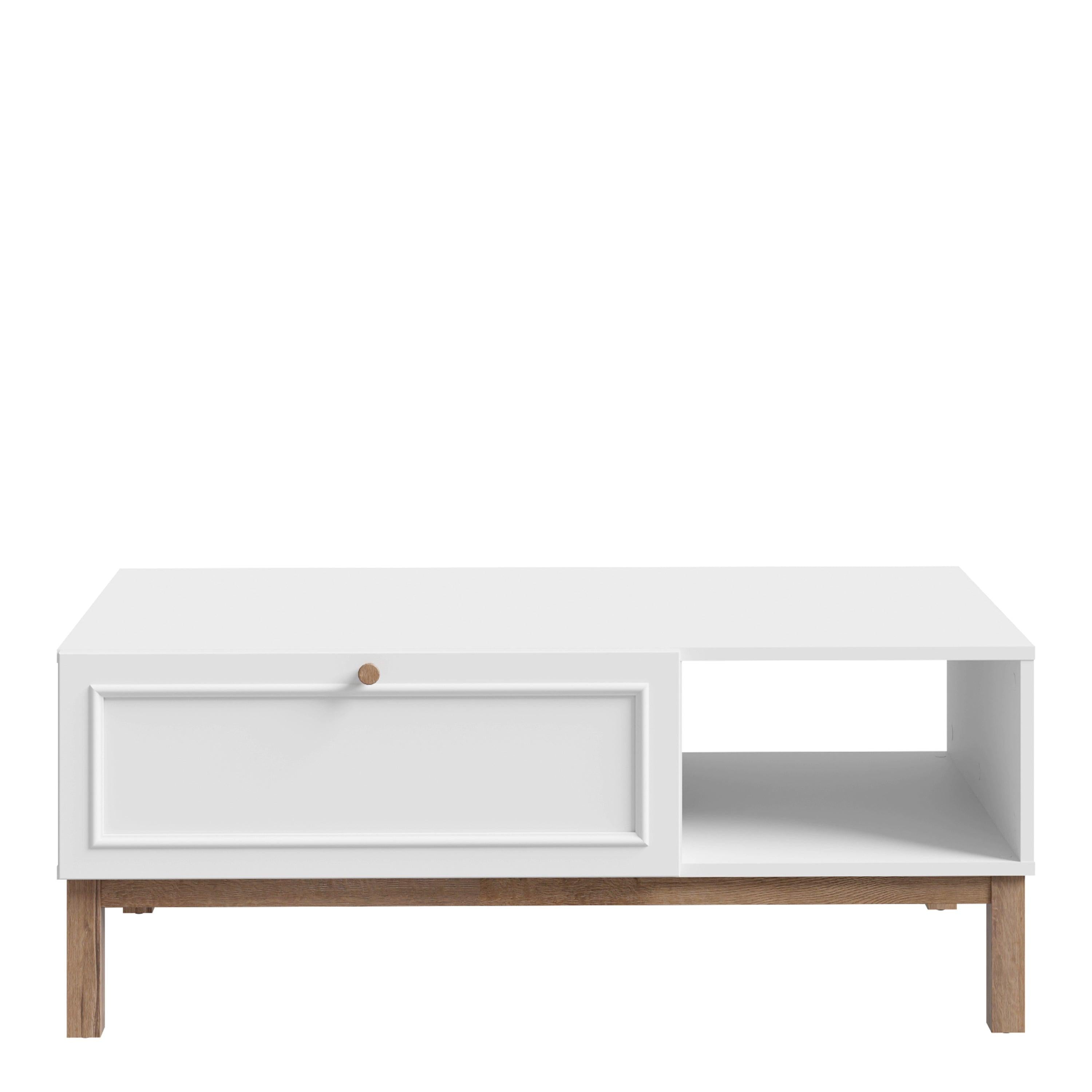Wensley 1 Drawer Coffee Table in Light Grey and Oak - image 2