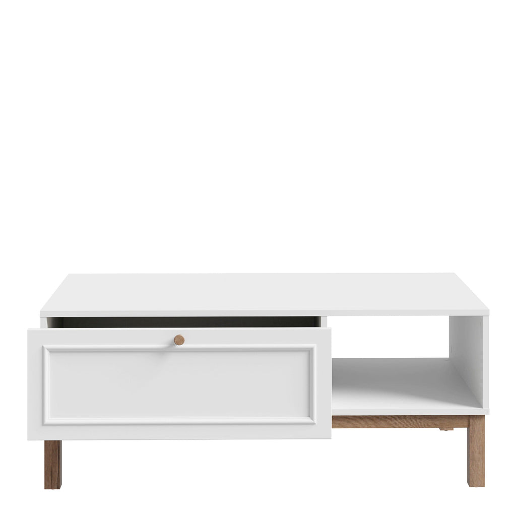 Wensley 1 Drawer Coffee Table in Light Grey and Oak - image 4