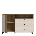 Grafton 1 Door 3 Drawer Chest in Cream and Oak - image 4