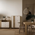 Grafton 3 Door 1 Drawer Cabinet in Cream and Oak - image 4