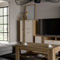 Grafton 3 Door 1 Drawer Cabinet in Cream and Oak - image 5