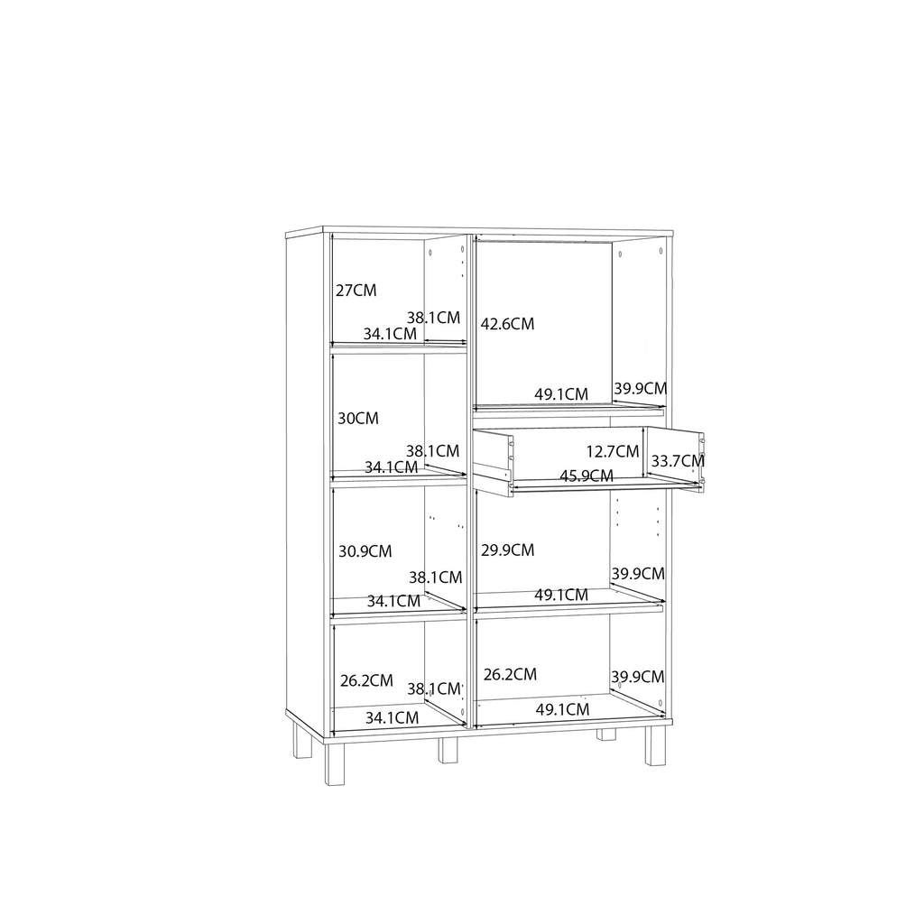 Grafton 3 Door 1 Drawer Cabinet in Cream and Oak - image 9