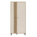 Grafton 2 Door Wardrobe in Cream and Oak - image 2