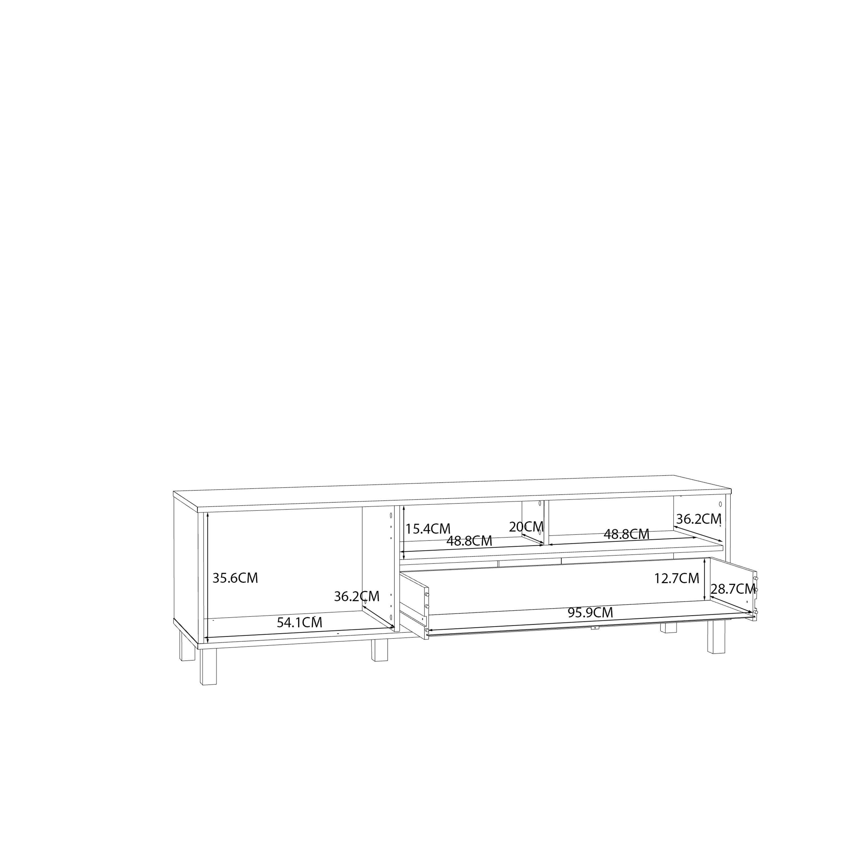 Grafton TV Unit n Cream and Oak - image 10