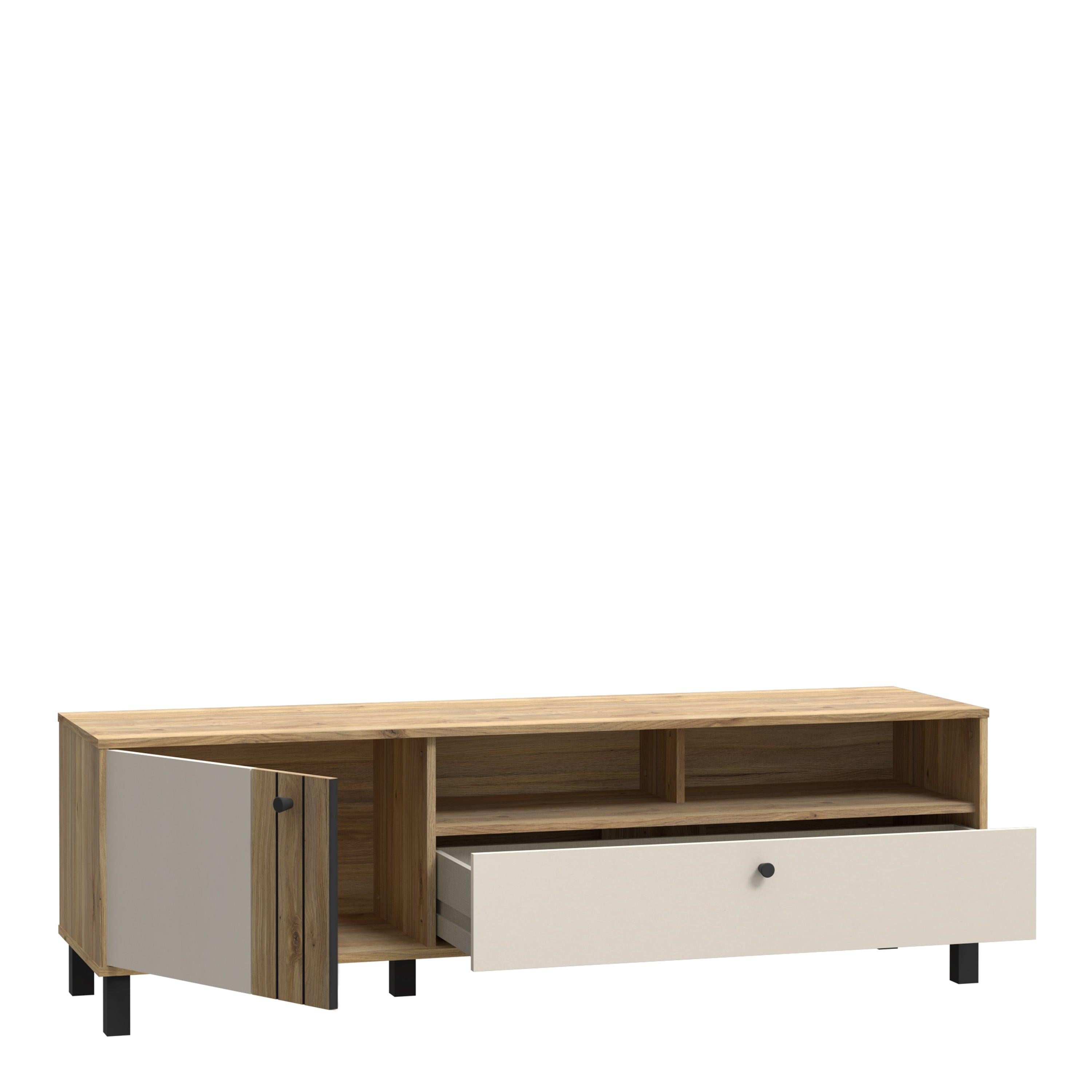 Grafton TV Unit n Cream and Oak - image 3