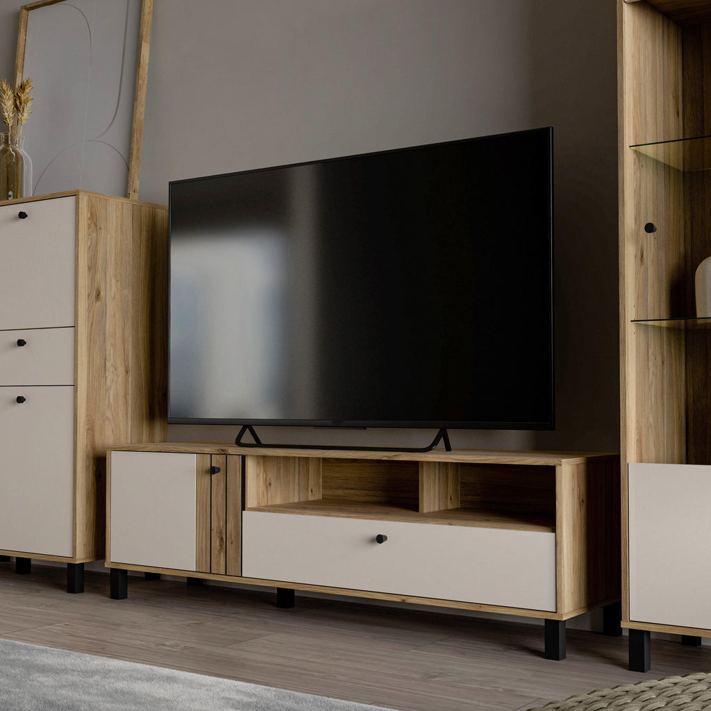 Grafton TV Unit n Cream and Oak - image 7