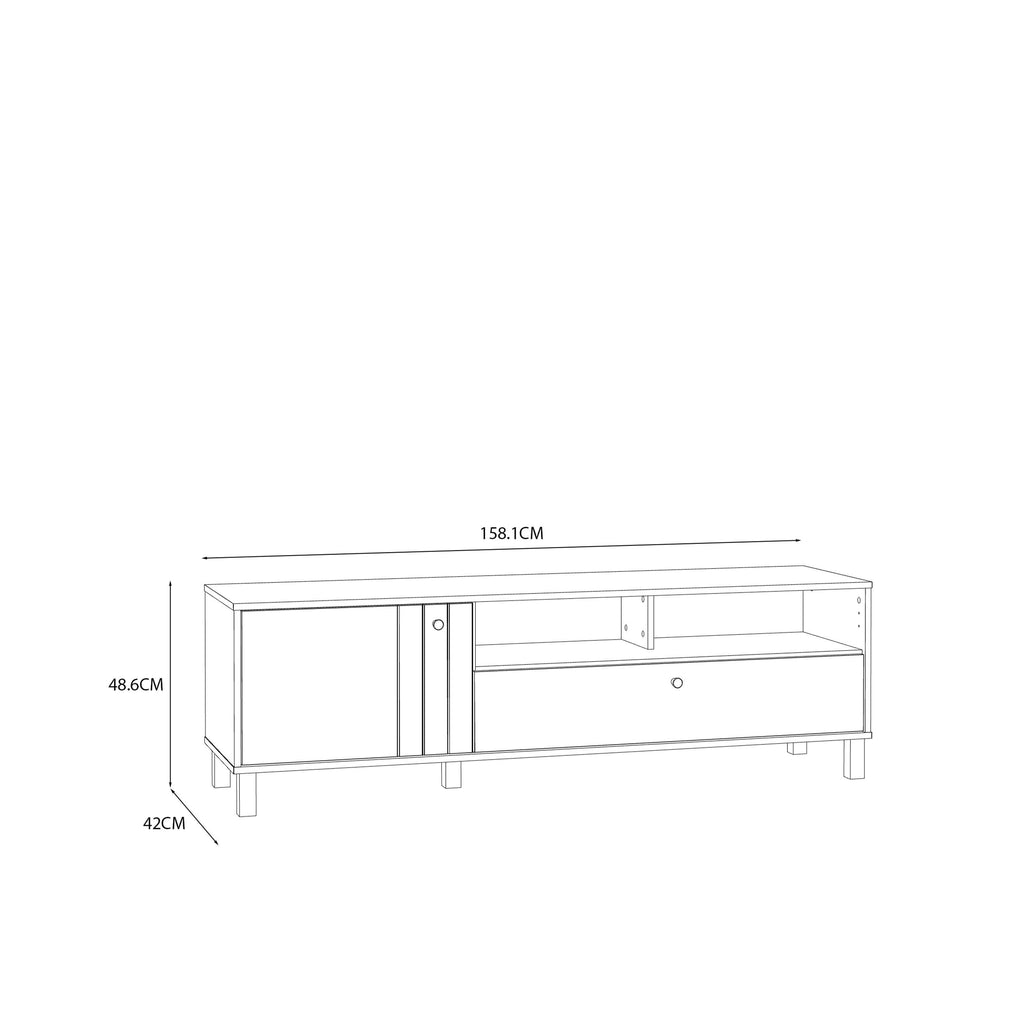 Grafton TV Unit n Cream and Oak - image 9