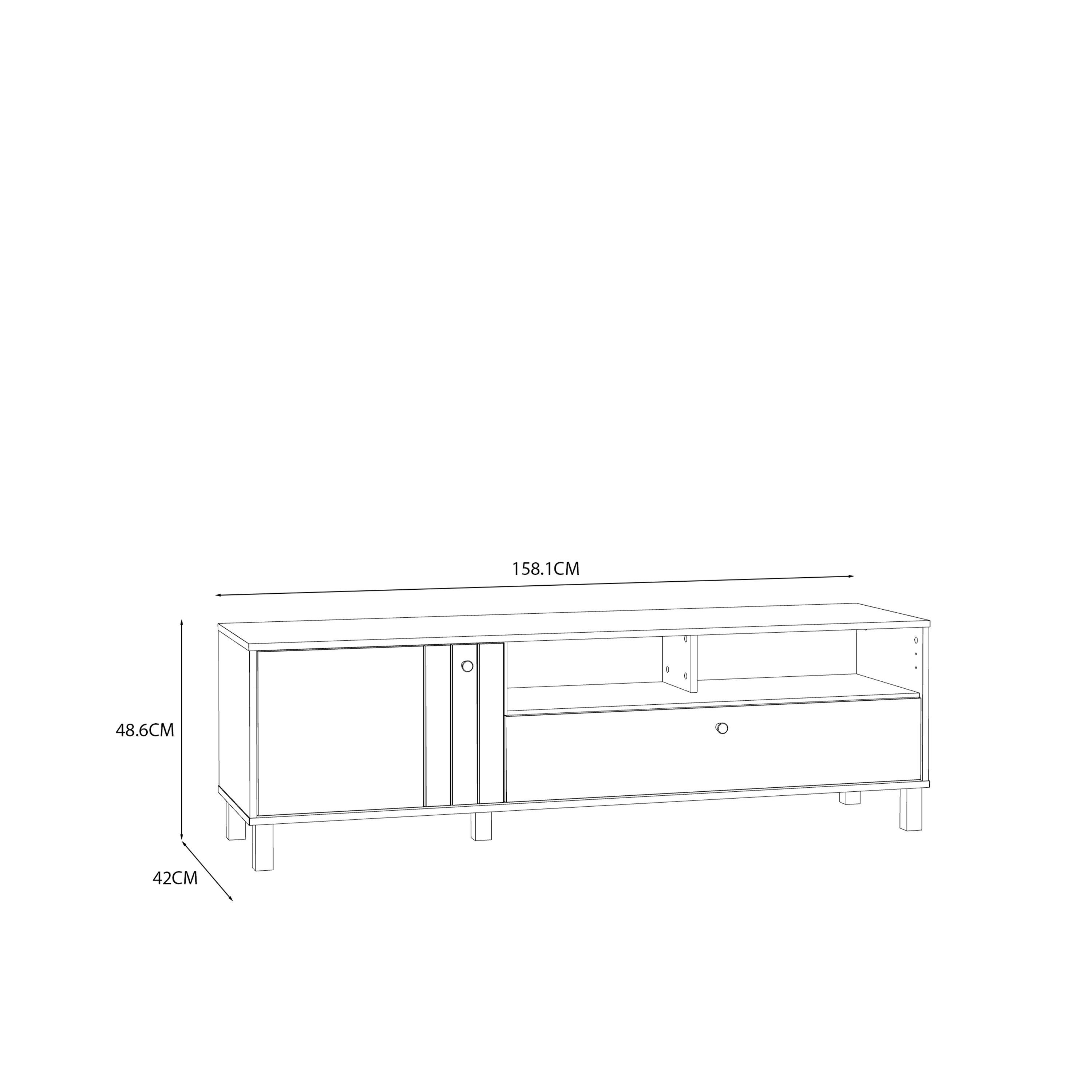 Grafton TV Unit n Cream and Oak - image 9