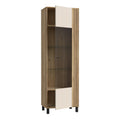 Grafton Glass Door Display Cabinet in Cream and Oak - image 3