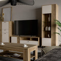 Grafton Glass Door Display Cabinet in Cream and Oak - image 5