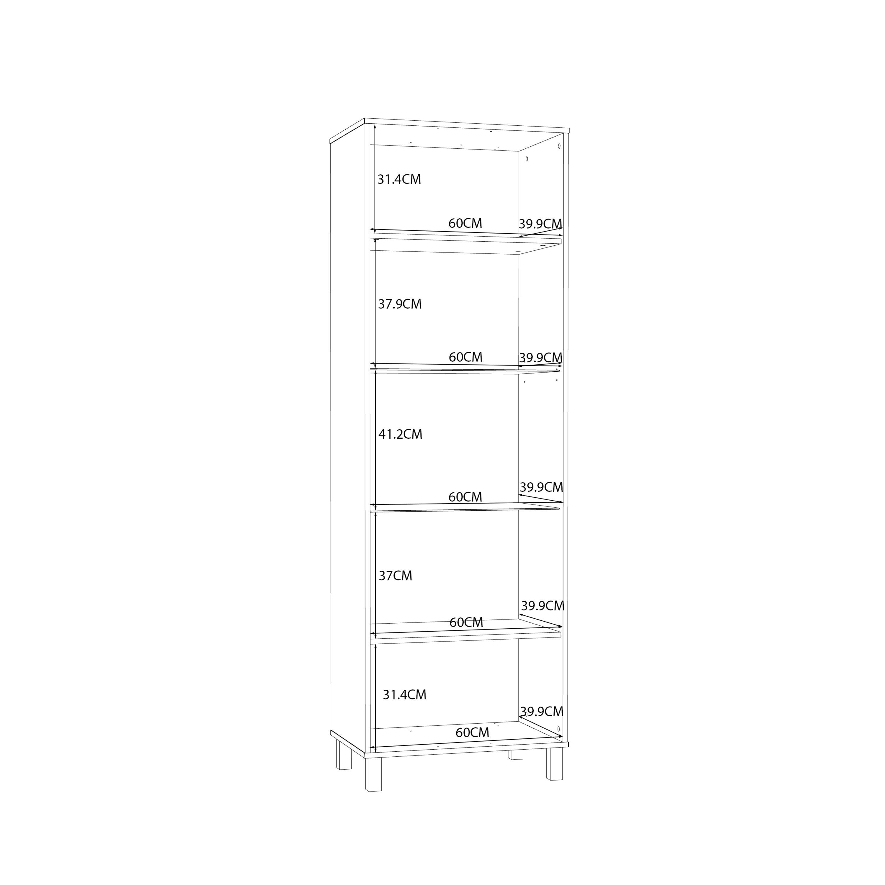 Grafton Glass Door Display Cabinet in Cream and Oak - image 8